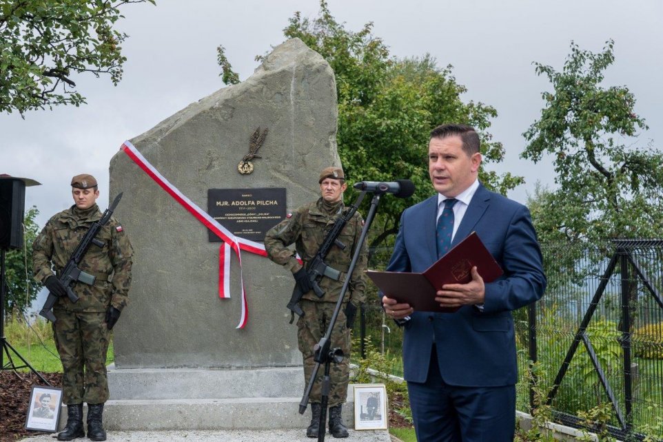 Uroczystość upamiętnienia mjra Adolfa Pilcha - przemówienie burmistrza Wisły